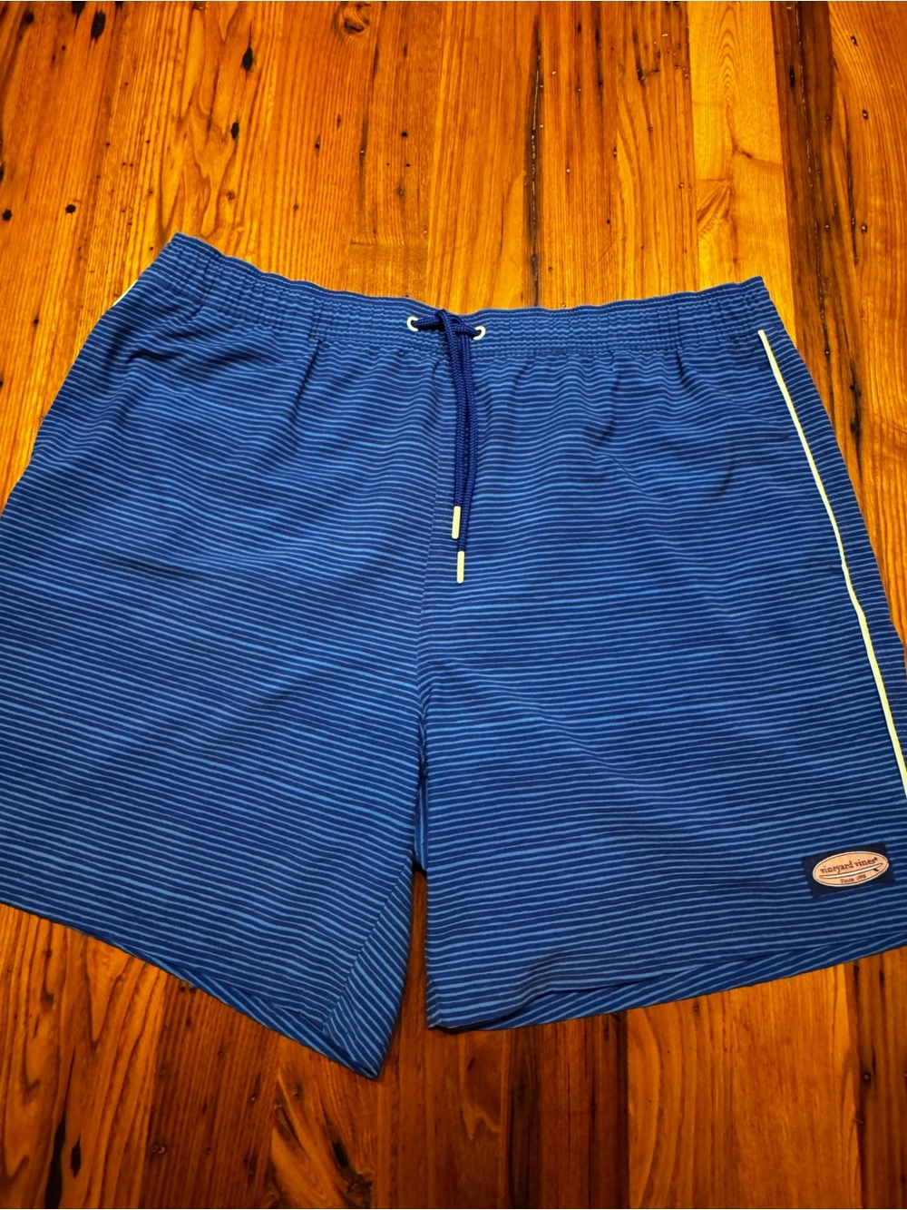 Vineyard Vines Swim Trunks – Blue Stripe, XL – Excellent